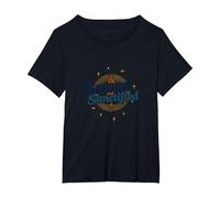 Saved and Sanctified: Inspirational Christian Faith Gift T-Shirt, Women's Plus, Black, 4X