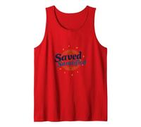 Saved and Sanctified: Inspirational Christian Faith Gift Tank Top, Men, Red, S