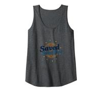 Saved and Sanctified: Inspirational Christian Faith Gift Tank Top, Women, Dark Heather Grey, L
