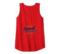 Saved and Sanctified: Inspirational Christian Faith Gift Tank Top, Women, Red, M