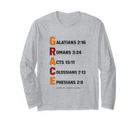 Saved by Grace Alone Aesthetic Faith Elegant Christian Grace Long Sleeve T-Shirt
