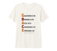 Saved by Grace Alone Aesthetic Faith Elegant Christian Grace Premium T-Shirt
