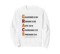 Saved by Grace Alone Aesthetic Faith Elegant Christian Grace Sweatshirt