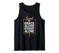 Saved by Grace Alone Christian Theology Tank Top