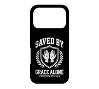 Saved By Grace Alone Ephesians 28-9 Christian Faith Shield Case for iPhone 17 Pro