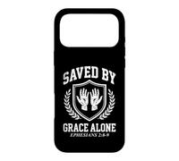 Saved By Grace Alone Ephesians 28-9 Christian Faith Shield Case for iPhone 17 Pro Max