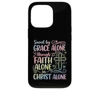 Saved by Grace Alone Solas for Christian Women Case for iPhone 13 Pro