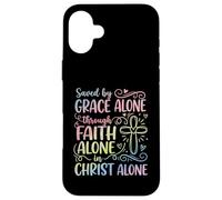 Saved by Grace Alone Solas for Christian Women Case for iPhone 16 Plus