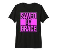Saved by Grace Bible Verse Women Ephesians Scripture Faith Premium T-Shirt