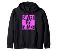 Saved By Grace Bible Verse Women Ephesians Scripture Faith Zip Hoodie