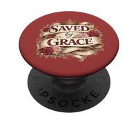 Saved By Grace Christian Angel Inspiring Ephesians 2:8 Item PopSockets Adhesive PopGrip