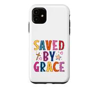 Saved By Grace Christian Faith Cross Design Case for iPhone 11
