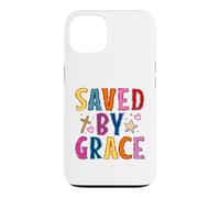 Saved By Grace Christian Faith Cross Design Case for iPhone 13