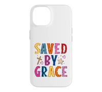 Saved By Grace Christian Faith Cross Design Case for iPhone 14