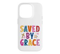 Saved By Grace Christian Faith Cross Design Case for iPhone 14 Pro