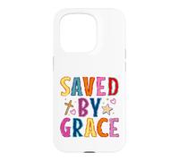 Saved By Grace Christian Faith Cross Design Case for iPhone 15 Pro