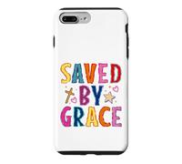 Saved By Grace Christian Faith Cross Design Case for iPhone 7 Plus/8 Plus