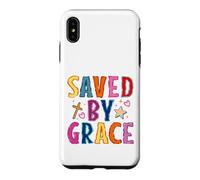 Saved By Grace Christian Faith Cross Design Case for iPhone XS Max