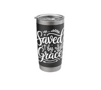 Saved by Grace Christian Faith Religious Scripture Stainless Steel Insulated Tumbler