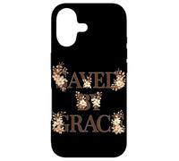 Saved By Grace Christian Floral Faith Jesus Worship God Case for iPhone 17