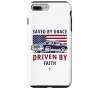 Saved by Grace, Driven by Faith - Men's Christian Muscle Car Case for iPhone 7 Plus/8 Plus