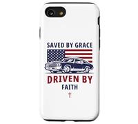 Saved by Grace, Driven by Faith - Men's Christian Muscle Car Case for iPhone SE (2020) / 7/8