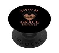 Saved By Grace Ephesians 2:8 Bible Verse Christian PopSockets Adhesive PopGrip