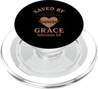 Saved By Grace Ephesians 2:8 Bible Verse Christian PopSockets PopGrip for MagSafe