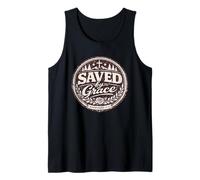 Saved By Grace Ephesians 2:8 Christian Bible Faith Design Tank Top