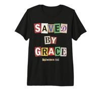 Saved By Grace Ephesians 2:8 Christian Bible Verse Premium T-Shirt