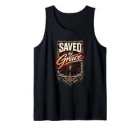 Saved by Grace Ephesians 2:8 Christian Redemption Design Tank Top