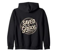 Saved By Grace Ephesians 2 8 Christian Scripture Bible Zip Hoodie