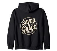 Saved By Grace Ephesians 2 8 Christian Scripture Zip Hoodie