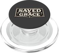 Saved By Grace Ephesians 2:8 Rustic Christian Redemption PopSockets PopGrip for MagSafe
