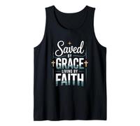 Saved by Grace Living by Faith Christian Streetwear Tank Top