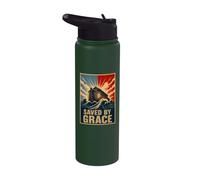 Saved By Grace Noah Ark Christian Bible Faith Stainless Steel Insulated Water Bottle