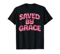 Saved by Grace Retro 70s Vintage Style Christian Faith T-Shirt