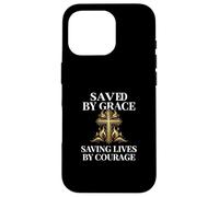 Saved by Grace Saving Lives by Courage Firefighter Case for iPhone 16 Pro
