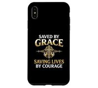 Saved by Grace Saving Lives Courage Christian Fire Case for iPhone XS Max