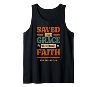 Saved by Grace Through Faith Ephesians 2 8 - Christian Tank Top