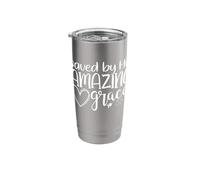 Saved by His Amazing Grace Stainless Steel Insulated Tumbler