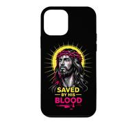 Saved By His Blood Jesus Christ Crown Of Thorns Christian Case for iPhone 12 mini