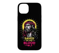 Saved By His Blood Jesus Christ Crown Of Thorns Christian Case for iPhone 14 Plus
