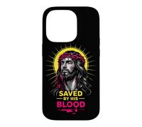 Saved By His Blood Jesus Christ Crown Of Thorns Christian Case for iPhone 14 Pro