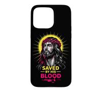Saved By His Blood Jesus Christ Crown Of Thorns Christian Case for iPhone 15 Pro Max