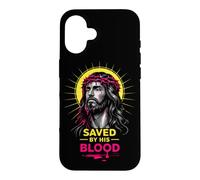 Saved By His Blood Jesus Christ Crown Of Thorns Christian Case for iPhone 16