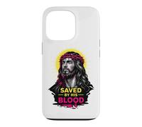 Saved By His Blood Jesus Christ Redemption Modern Faith Art Case for iPhone 13 Pro