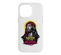 Saved By His Blood Jesus Christ Redemption Modern Faith Art Case for iPhone 14 Pro Max
