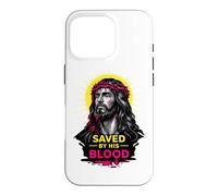 Saved By His Blood Jesus Christ Redemption Modern Faith Art Case for iPhone 16 Pro