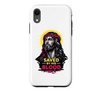 Saved By His Blood Jesus Christ Redemption Modern Faith Art Case for iPhone XR